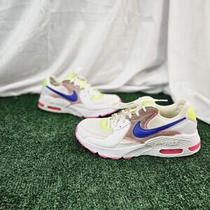 Nike Air Max Excee Women's DD2955-100 Sneakers White/Pink/Green, Size 8.5